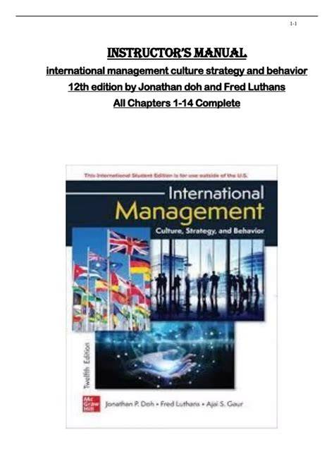 instructor material fred luthans international management