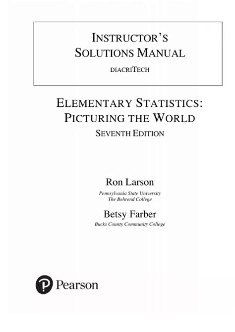 Instructor Solution Manual For Elementary Differential
