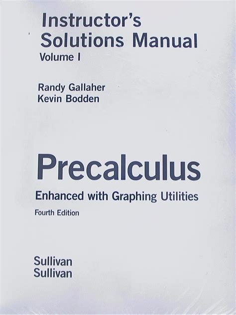 instructor solutions manual for precalculus 6th edition