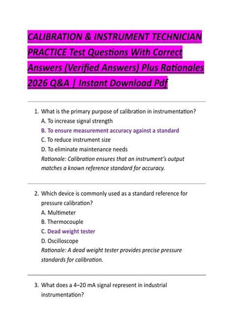 instrument technician first year exam questions alberta