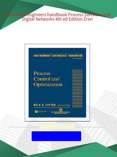 Read Online Instrument Engineers Handbook Process Software And Digital Networks 