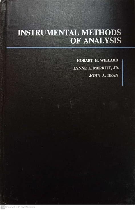 instrumental methods analysis willard