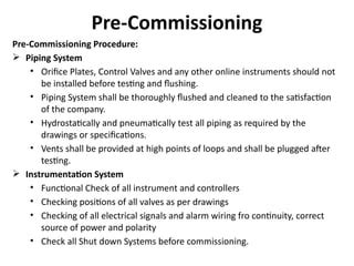 Instrumentation Commissioning Procedure