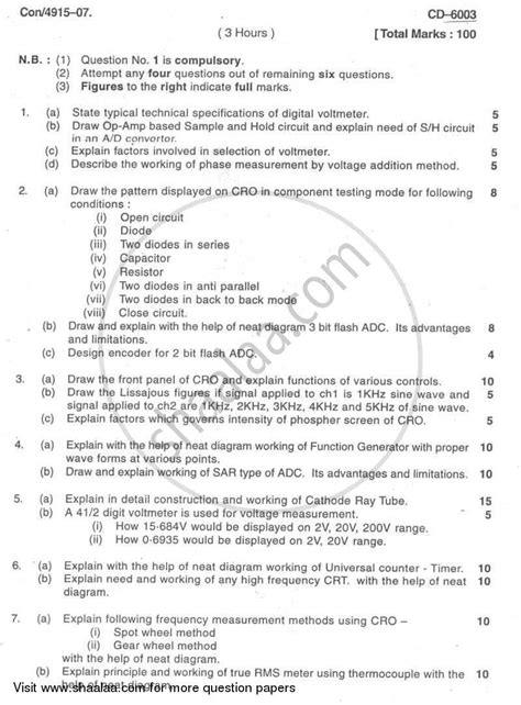 Download Instrumentation Engg Industrial Electronic Question Paper 