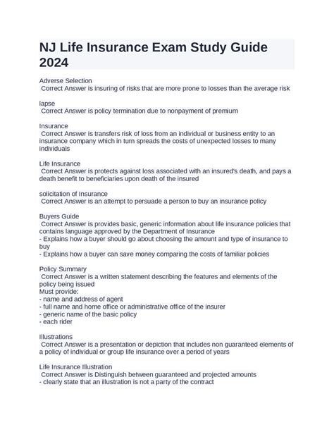 Read Insurance Exam Study Guide 