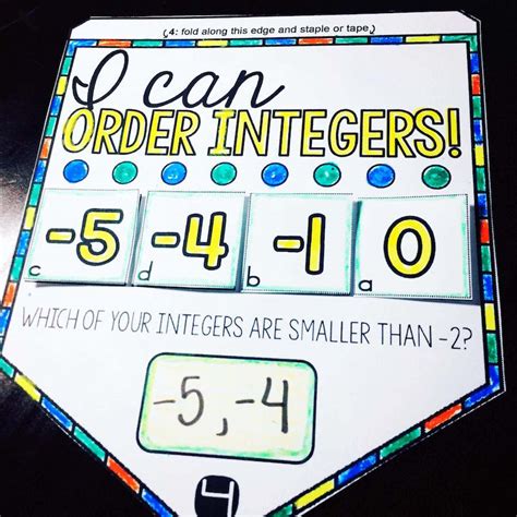 Integer Activities For Middle School
