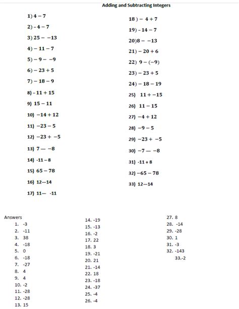 Integer Addition And Subtraction   Integers Sprint Addition And Subtraction 10 To 10 - Integer Addition And Subtraction