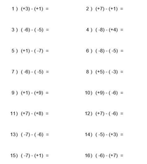 Integers Order Of Operations Worksheet