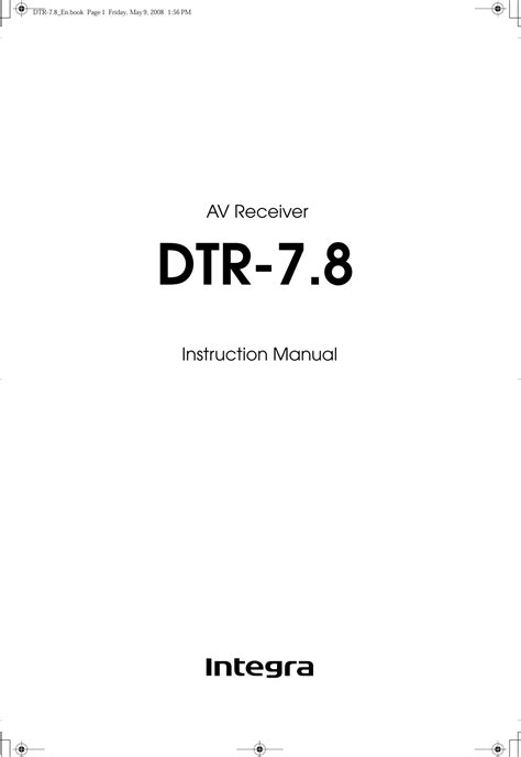 Download Integra Dtr 78 User Guide 