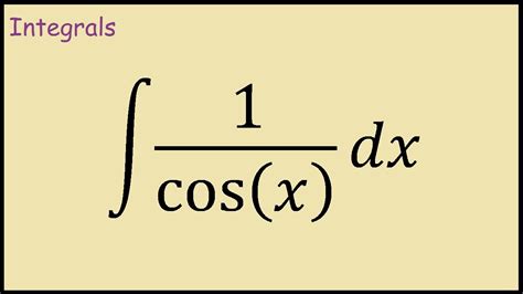 Integral 1 Cos X
