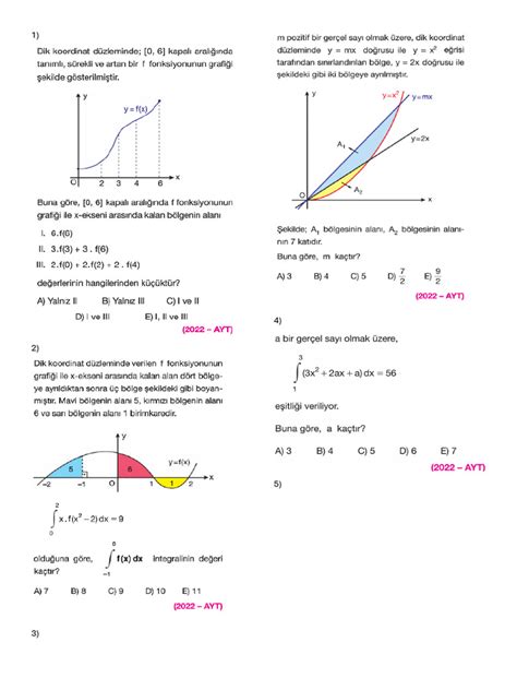 Integral çikmiş Sorular