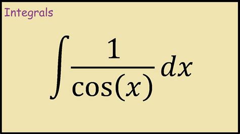 integral of cosx