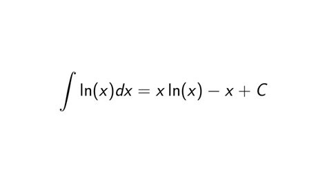Integral Of Ln X