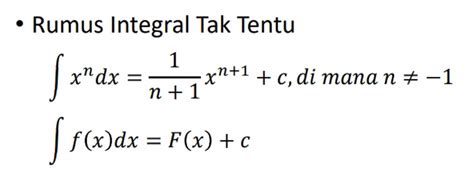 Integral Tak Tentu
