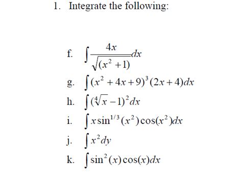 Integrate 4x 2