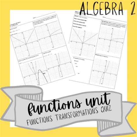 Integrated Algebra 2 Unit Transformations With Answers