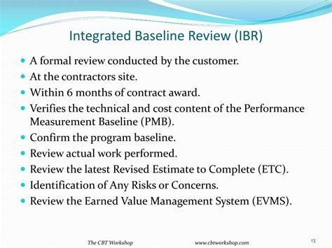 Integrated Baseline Review