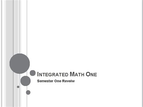 Integrated Math 1 Semester 1 Bundle By Integrated Integrated Math 1 Worksheets - Integrated Math 1 Worksheets