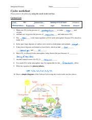 Integrated Science Carbon Cycle Worksheet Answers Worksheet Integrated Science Cycles Worksheet Answer - Integrated Science Cycles Worksheet Answer