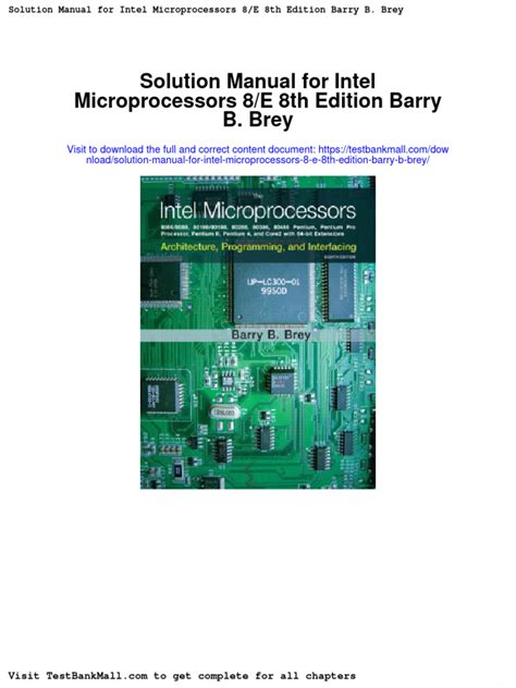 Download Intel Microprocessor Barry Brey Solution Manual 