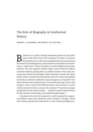 intellectual biography definition and example