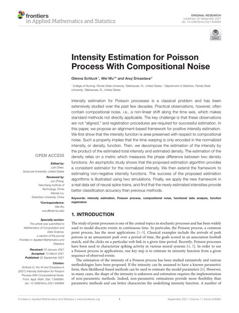 Intensity Estimation For Poisson Processes