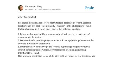 intentionaliteit betekenis