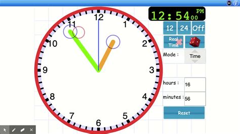 Interactive Clock Analog Clock Digital Movable Visnos Math Clocks - Math Clocks
