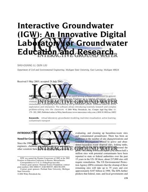 interactive groundwater igw adobe