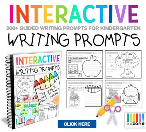 Interactive Guided Writing Prompts For Kindergarten Spring Writing For Kindergarten - Spring Writing For Kindergarten