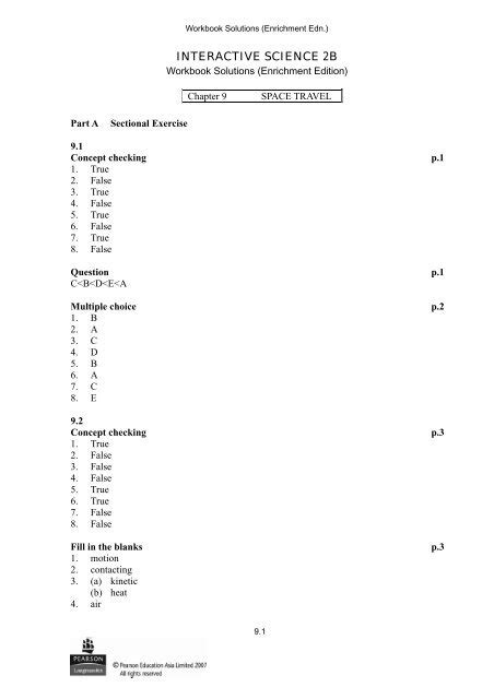Full Download Interactive Science Workbook 2B Answer Ch 10 