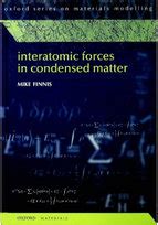Interatomic Forces In Condensed Matter Oxford Seri