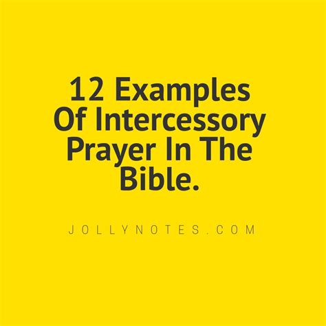 Intercessory Prayer Examples