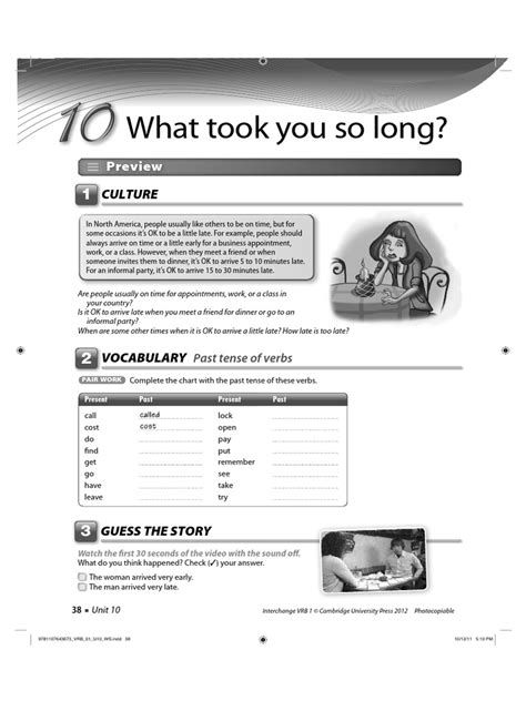 Interchange 1 Unit 10 Exam