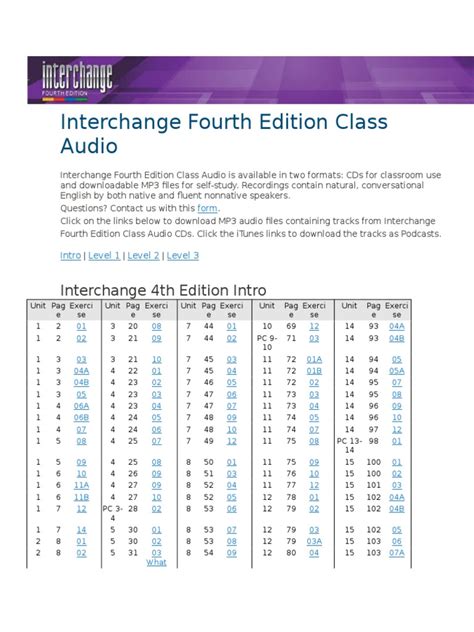 Interchange Fourth Edition Audio Script