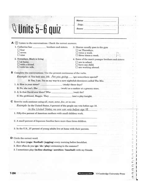 Download Interchange Third Edition Quiz 