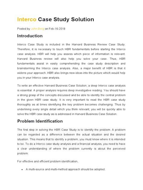 interco case study solution