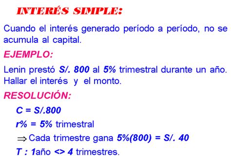 Interes Simple Ejemplos