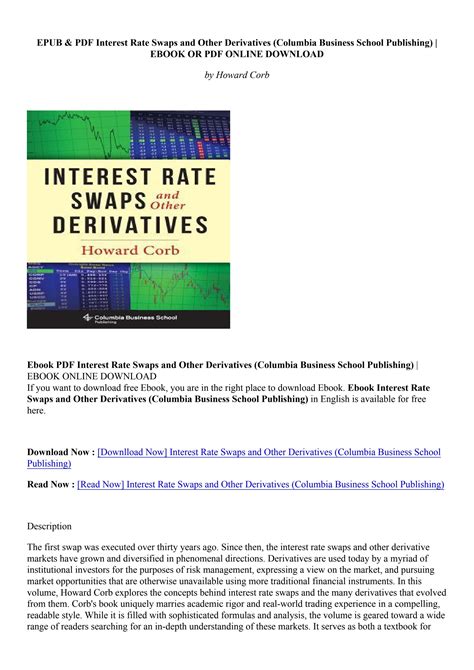 Read Online Interest Rate Swaps And Other Derivatives Columbia Business School Publishing 