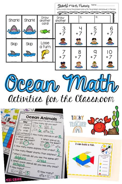 Interesting Ocean Math Activities For The Early Elementary Math Ocean Activities - Math Ocean Activities