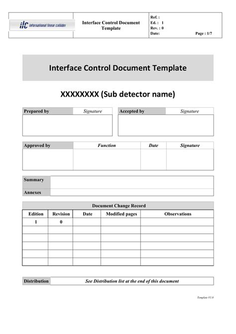 Full Download Interface Control Document Template 