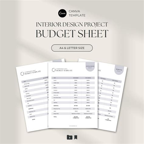 Interior Design Budget Sheet