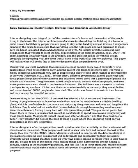 interior design persuasive essay