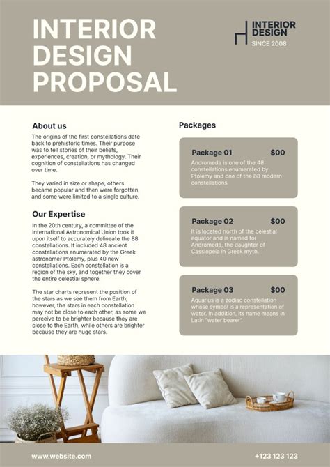 Interior Design Proposal Template Bing