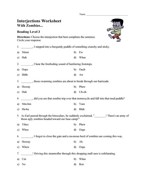 Interjections Worksheets Writing With Interjections Worksheet Interjecton Worksheet 8th Grade - Interjecton Worksheet 8th Grade