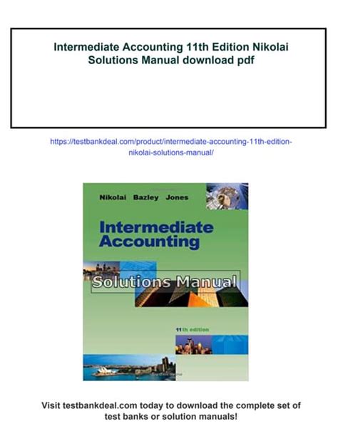 Intermediate Accounting 11th Edition Solutions Manual Kieso