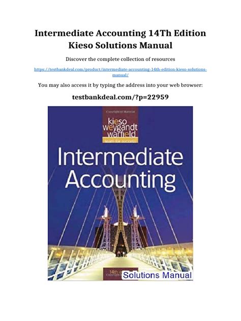 Intermediate Accounting 14th Edition Solutions Download