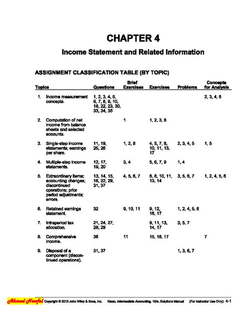 Intermediate Accounting Solutions Chapter 4