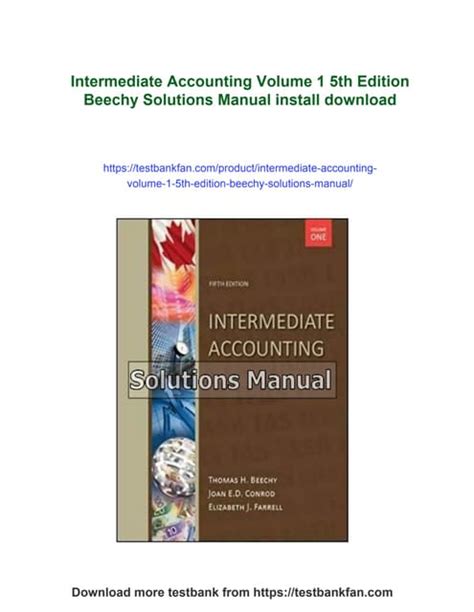 Intermediate Accounting Volume 1 5th Edition Solutions