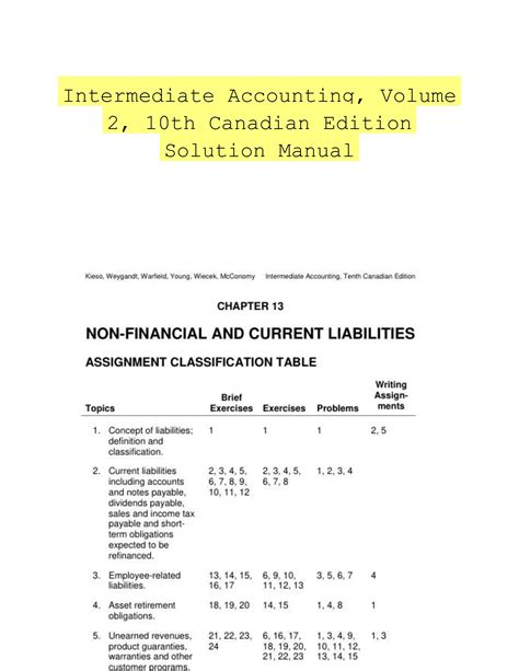 Intermediate Accounting Volume 2 10th Edition Solutions